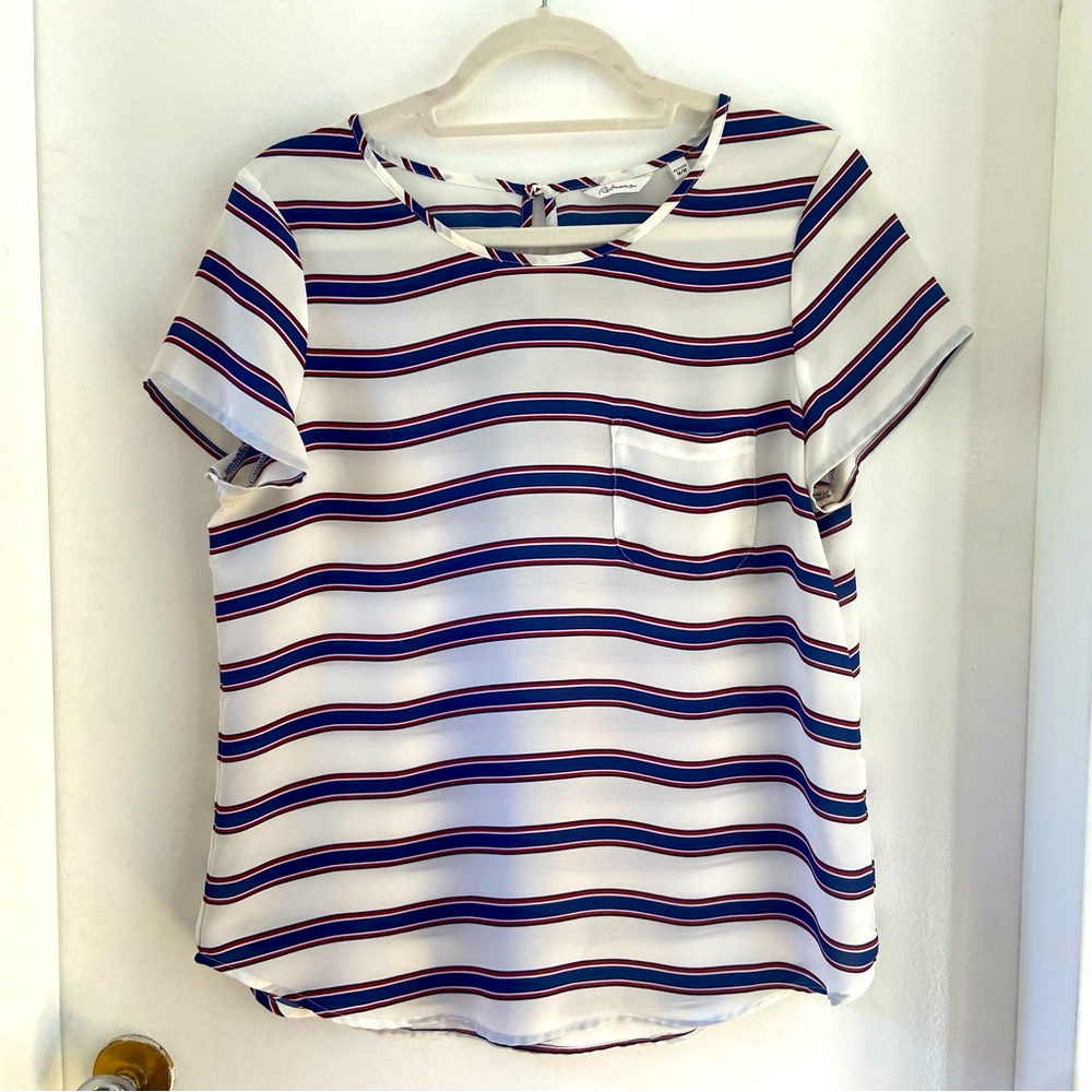 Reitmans striped short sleeve top